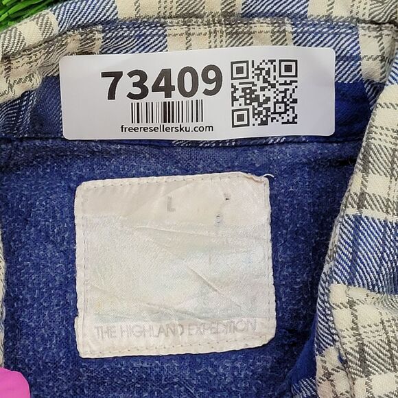 Vintage 90s Plaid Shacket Jacket Large 23x29 Blue - Picture 8 of 11